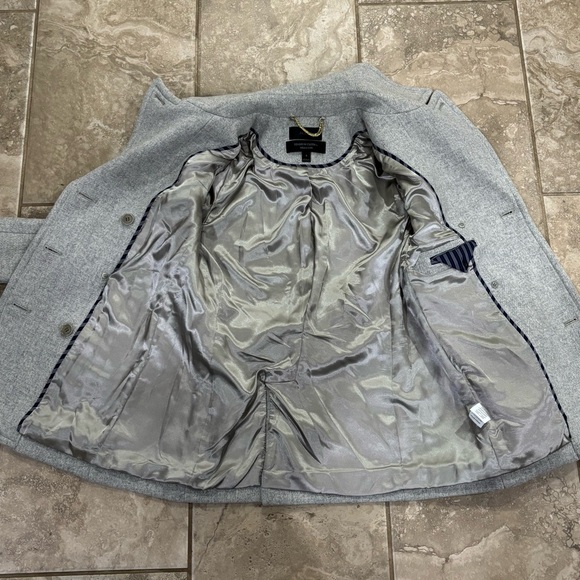 J.Crew Majesty‎ Peacot In Stadium Cloth F4923 sz 0 silver - Picture 10 of 16